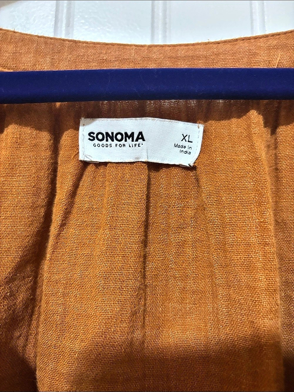 Sonoma Goods For Life Brown Textured Blouse Size XL Like New - Picture 3 of 4